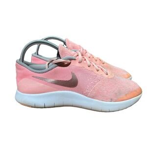 Girls Kids Youth Nike Flex‎ Contact 917937 600 Pink White Sneakers Shoes Size 5